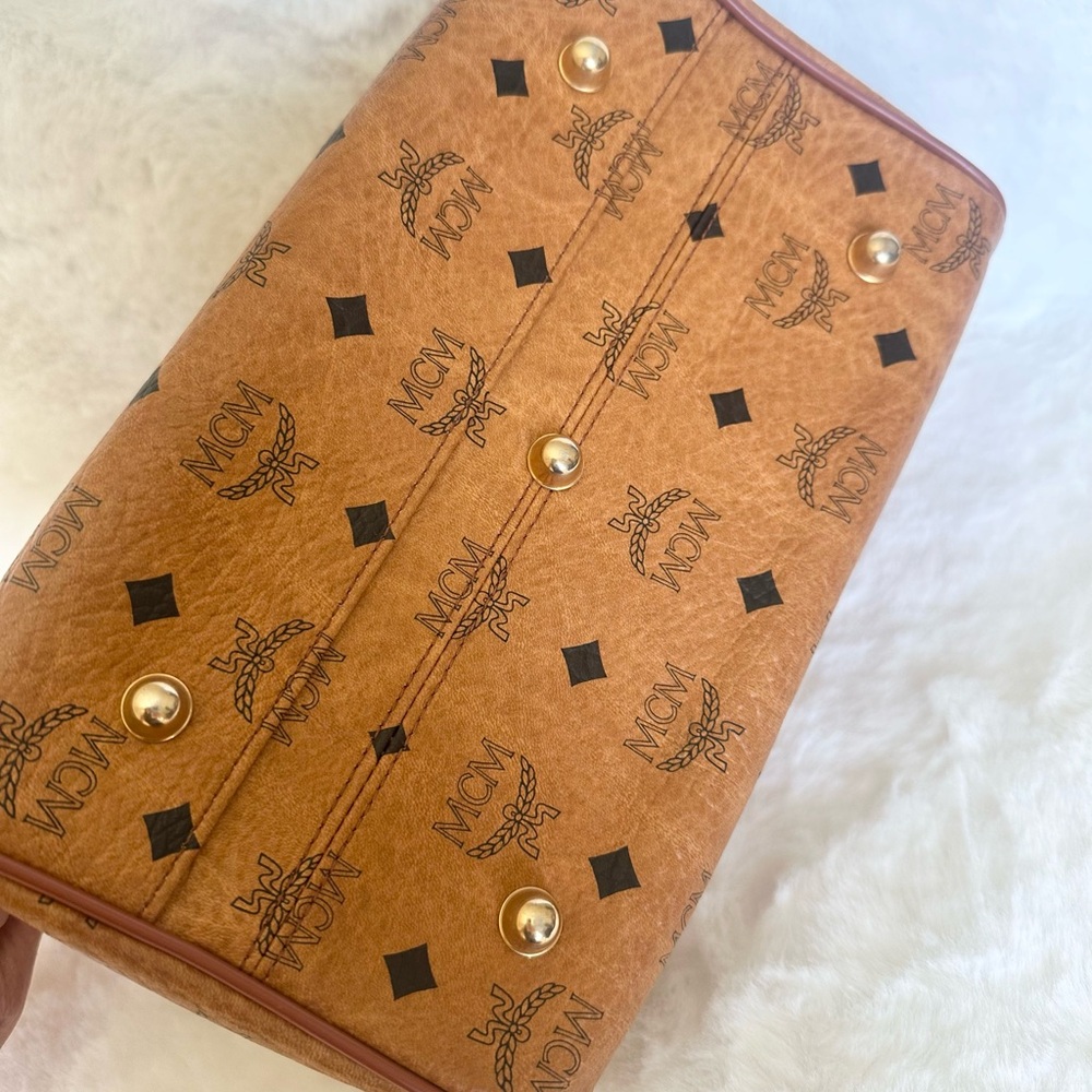 MCM Cognac Visetos Satchel - Picture 6 of 15